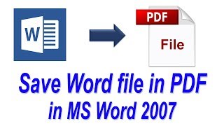 How to save Word file in PDF file format in Microsoft Office 2007  Convert MS word Documents to PDF [upl. by Kaitlin]