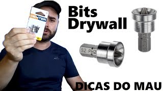 Jogo de Bits para Drywall com limitador  PH2 25mm 2pcs Dexter [upl. by Ritch]