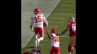 Patrick Mahomes rushes for a 33yard Gain vs San Francisco 49ers [upl. by Hakceber]