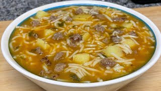 Sopa de Fideos Con Carne de Res 🥩🍜 [upl. by Deys]