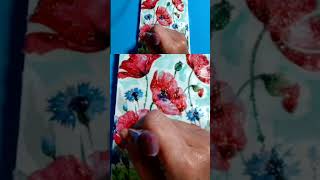 quot Como Pintar Amapolas Paso a Paso Decoupage y Glitter Fácil quot [upl. by Hairom199]