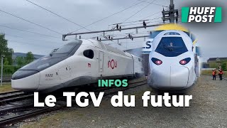 La SNCF présente le TGV M son « train du futur » dont les rames seront presque toutes blanches [upl. by Hairacaz]