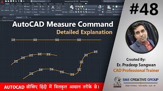 AutoCAD Measure Command AutoCAD Tutorials 48  HindiUrdu autocad 202125 cad design [upl. by Dnomyad363]