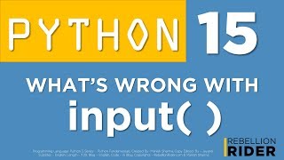 Python tutorial 15 How To Take User Input In Python by Manish Sharma [upl. by Silber]