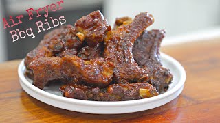 Air Fryer BBQ Ribs  Fall Off The Bone [upl. by Repsaj]