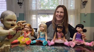 4 new American Girl Wellie Wishers dolls Unboxing 2021 [upl. by Zenger318]