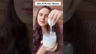 GELATIN HAIR MASK FOR SHINY amp SOFT HAIR gelatine [upl. by Yeslaehc]