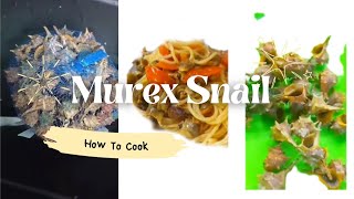 HOW TO COOK SPINY DyeMurex Snail With SPAGHETTI  Murice Spinoso asmr [upl. by Randell]