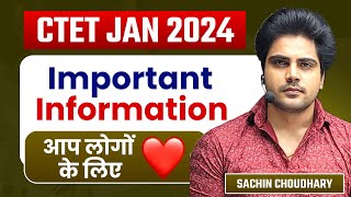 Important Information for CTET Students by Sachin choudhary live 12 pm [upl. by Prochora]