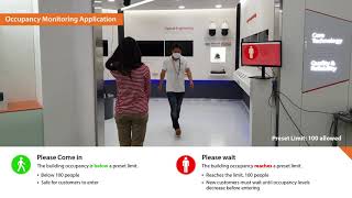 Wisenet Occupancy Monitoring Application Demonstration [upl. by Enerehs]