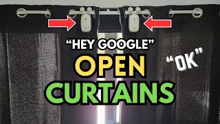 Tuya Smart Curtain Robots Hey Google OPEN CURTAINS [upl. by Adelpho]