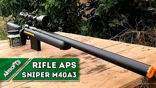 Sniper  Conheça o Rifle Airsoft APS Sniper M40A3  AIRSOFTS [upl. by Chader928]