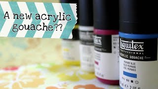 Trying out Liquitex Acrylic Gouache O [upl. by Sirob774]