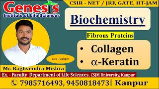 Collagen  Keratin  Biochemistry  New online quotBatchquot for CSIR NETJRF  IITJAM [upl. by Ubald]