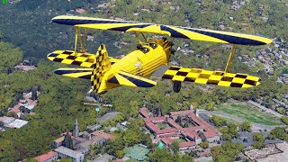 PT17 Stearman KSBA Santa Barbara Municipal CAL MFS 2020 [upl. by Eelsnia]