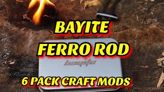 BAYITE FERRO ROD SMALL PREDRILLED KIT MODs amp Fire Starting [upl. by Midge]