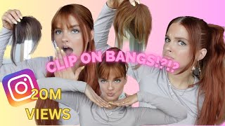 HOW TO STYLE THE VIRAL CLIP ON BANGS [upl. by Laurianne968]