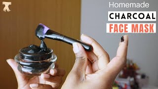 Diy Charcoal Face Mask Peel Off  Remove black heads fast  Get a fair skin [upl. by Abbotsun103]