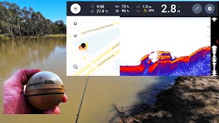 Deeper Chirp 2 Fish Finder Sounding Out The Freeway Dam [upl. by Vonnie]