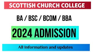 Scottish Church College application form tentative date  Admission process 2024 UG [upl. by Old]