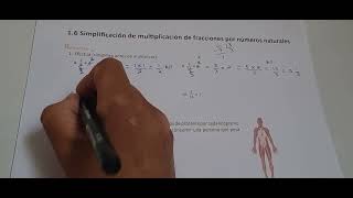 16 SIMPLIFICACIÓN DE MULTIPLICACIÓN DE FRACCIONES POR NÚMEROS NATURALES CUAD DE EJER RESUELVE [upl. by Ajax]