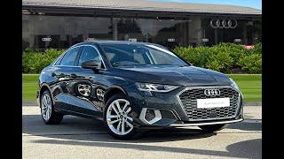 Approved Used Audi A3 Saloon Sport 35 TFSI 150 PS 6speed  Blackburn Audi [upl. by Annaed]