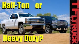 HalfTon or Heavy Duty Gas Pickup Which Truck is Right For You [upl. by Pirozzo]