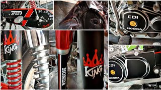 how to make Honda 125 Sticker Decoration  bike sticker design  new design  ibad auto [upl. by Seppala]