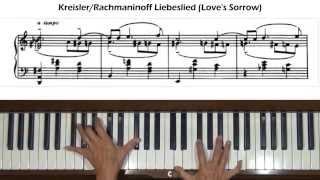 KreislerRachmaninoff Liebesleid Loves Sorrow Piano Tutorial Part 1 [upl. by Enelhtac954]