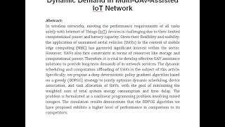 Deep Reinforcement Learning Based Computation Offloading for Servicing Dynamic Demand in Multi UAV A [upl. by Dde174]