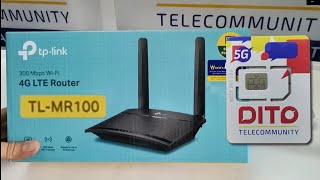 DITO SIM with TPLink TLMR100 4G LTE WiFi Router [upl. by Helge113]