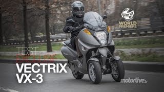 TEST EXCLUSIF  Vectrix VX3 Le premier 3 roues électrique [upl. by Judenberg]