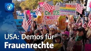 USA Tausende demonstrieren für Frauen und Abtreibungsrecht [upl. by Japheth]