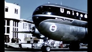 United Boeing 377 Stratocruiser Hawaii Travelogue  1950 [upl. by Ydnil]