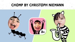 CHOMP by Christoph Niemann 🤳 Fun Camera App for Kids [upl. by Aehta]