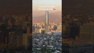 Best Sunset View of Santiago de Chile Cerro San Cristobal in Short Clips [upl. by Craggie]