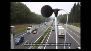 Rumore delle autostrade con o senza pareti antirumore [upl. by Sedgewick]