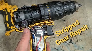 How to repair a Dewalt DCD778 cordless drill with a stripped out slipping gear [upl. by Ylrehc518]