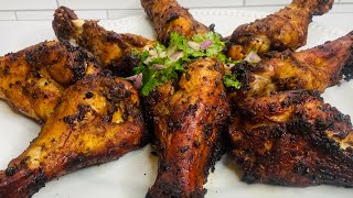 Air Fryer Fried Turkey Drums  Barbecue Rub  Turkey Wings Recipe [upl. by Annawot770]