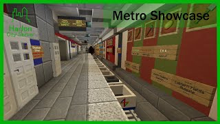 Minecraft Fully Automatic MetroSubway System  Harlon City Server [upl. by Hait]