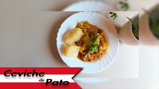 Ceviche de Pato  Cocina Peruna [upl. by Kenwee]