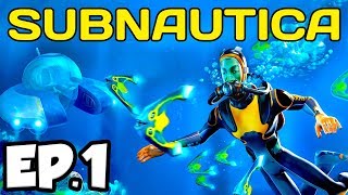 Subnautica Ep1  CRASHED ON AN ALIEN WORLD IS MY LIFE ENDING Full Release Gameplay  Lets Play [upl. by Nahtanaj]