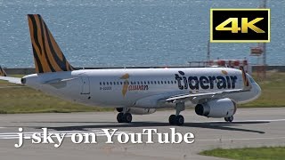 4K Tigerair Taiwan Airbus A320232 B50008 at Kansai Airport FDRAX1 [upl. by Olatha930]