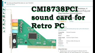 Unbox amp Play an unknown brand CMI8738 PCI sound card in DOSWin31Win95 [upl. by Sayers]