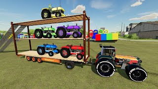 Small Animated Bazylland Tractors and Color Changing Portals  Test of new Objects on Farm 22 [upl. by Lundeen145]