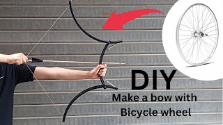 How to Make a Cheap takedown Bow from a Bicycle Wheel bow  DIY Bowfishing and Survival Bow [upl. by Gnahk]