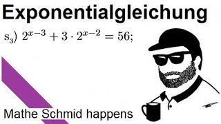 Exponentialgleichung 2x33  2x256  Mathematik beim Mathe Schmid [upl. by Osman]