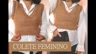 TUTORIAL COLETE FEMININO EM CROCHÊ PARTE 2 [upl. by Lasiaf]