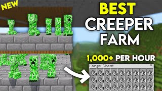 NEW BEST CREEPER FARM in 121 Minecraft Bedrock [upl. by Alihet]