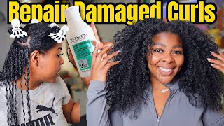 How To Repair DAMAGED Curly Hair At HOME  FOR GOOD [upl. by Lovett]